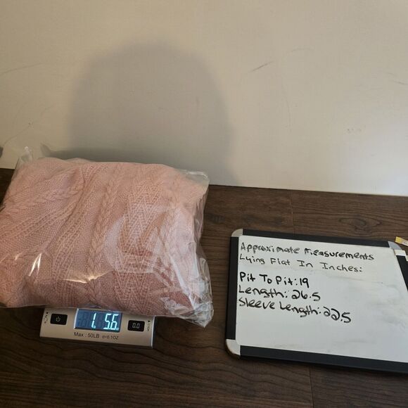 Boyne Valley Weavers Cardigan Wool Sweater Handmade Ireland Medium Full Zip Pink - Picture 9 of 9